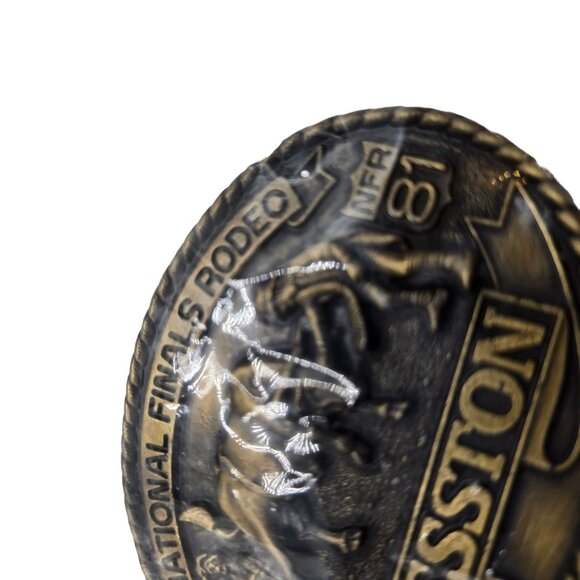 1981 NFR Rodeo Belt Buckle Hesston NOS Bull Riding Clown National Finals - Picture 3 of 11